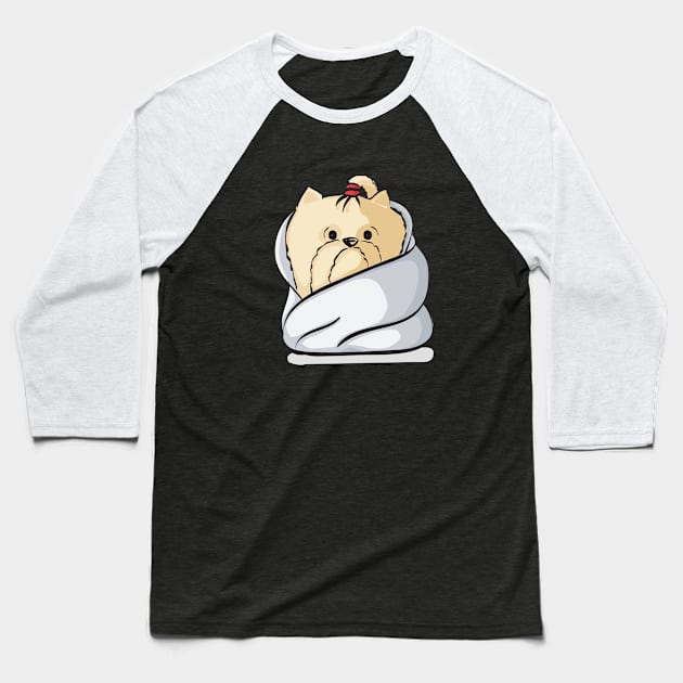 BATHED PUPPU Baseball T-Shirt by RebecaZum